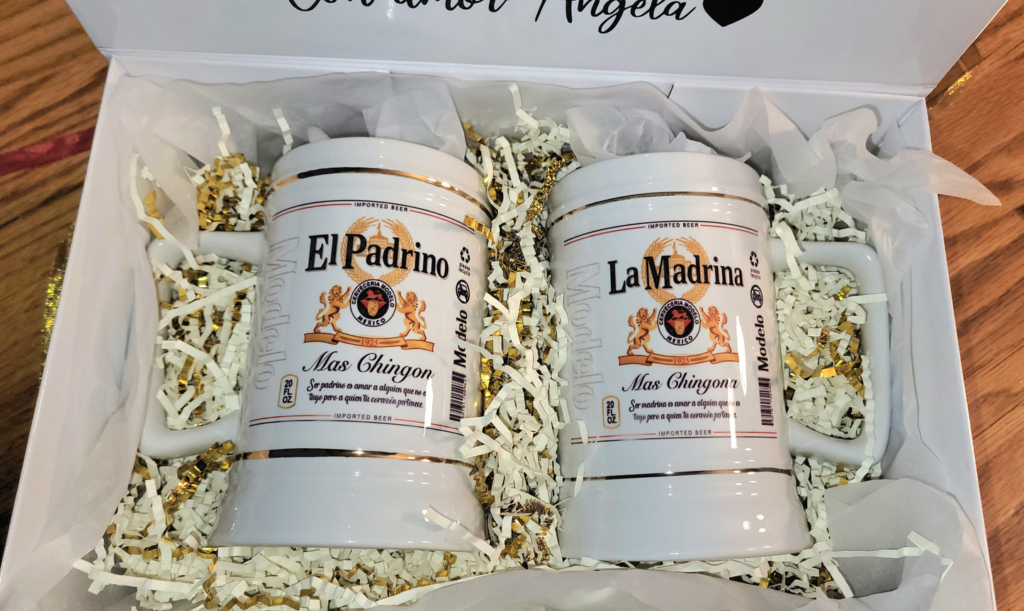 Madrina y Padrino Personalized Proposal Mug Box